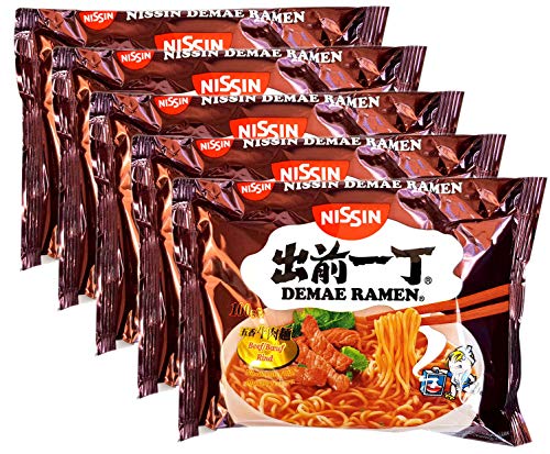 Nissin Instant-Nudel-Rindfleisch-Geschmack 100g x 5 Packungen von Bites of Asia