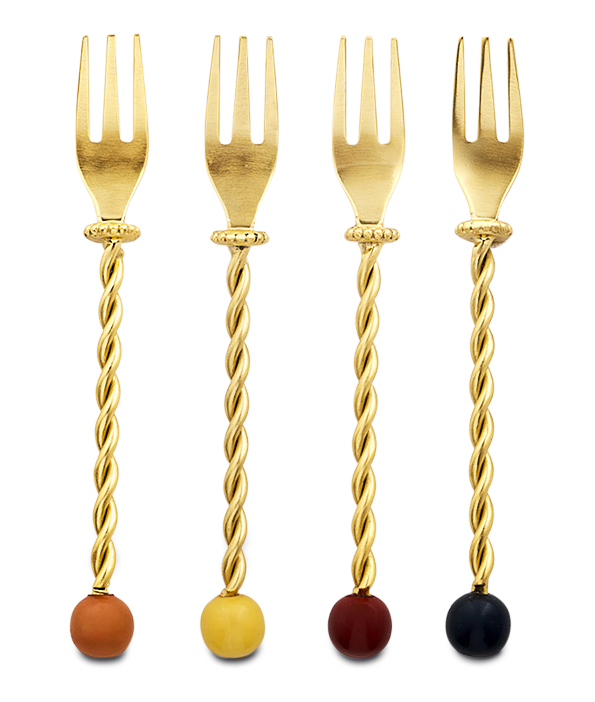 Kuchengabel gold 4er Set Bitossi Kuchengabel gold 4er Set Bitossi von Bitossi Ceramiche srl