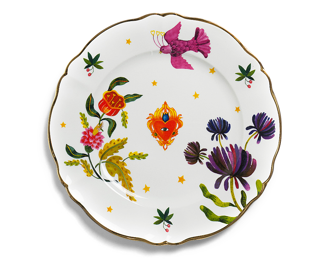 Platte Rund Floral Bitossi 32,5cm Platte Rund Floral Bitossi 32,5cm von Bitossi Ceramiche srl