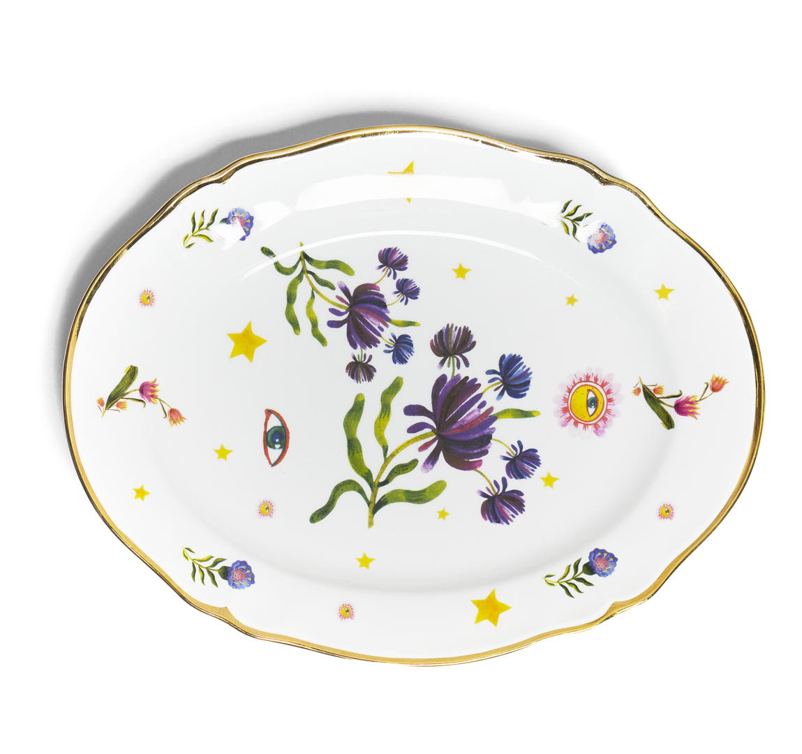 Platte oval Floral Bitossi 34cm Platte oval Floral Bitossi 34cm von Bitossi Ceramiche srl