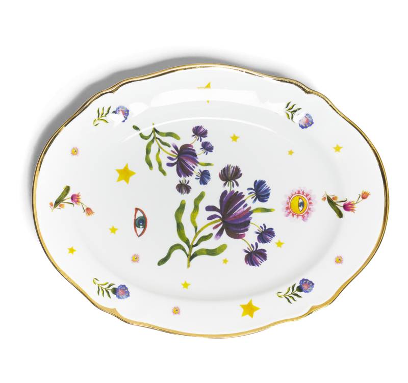 Platte oval Floral Bitossi 34cm von Bitossi Ceramiche srl