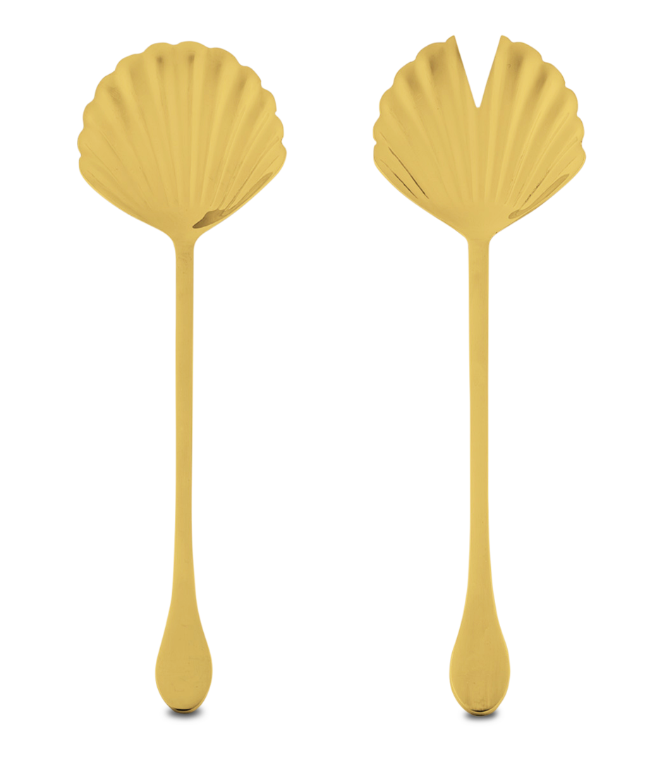 Salatbesteck Muschel Gold Bitossi Salatbesteck Muschel Gold Bitossi von Bitossi Ceramiche srl