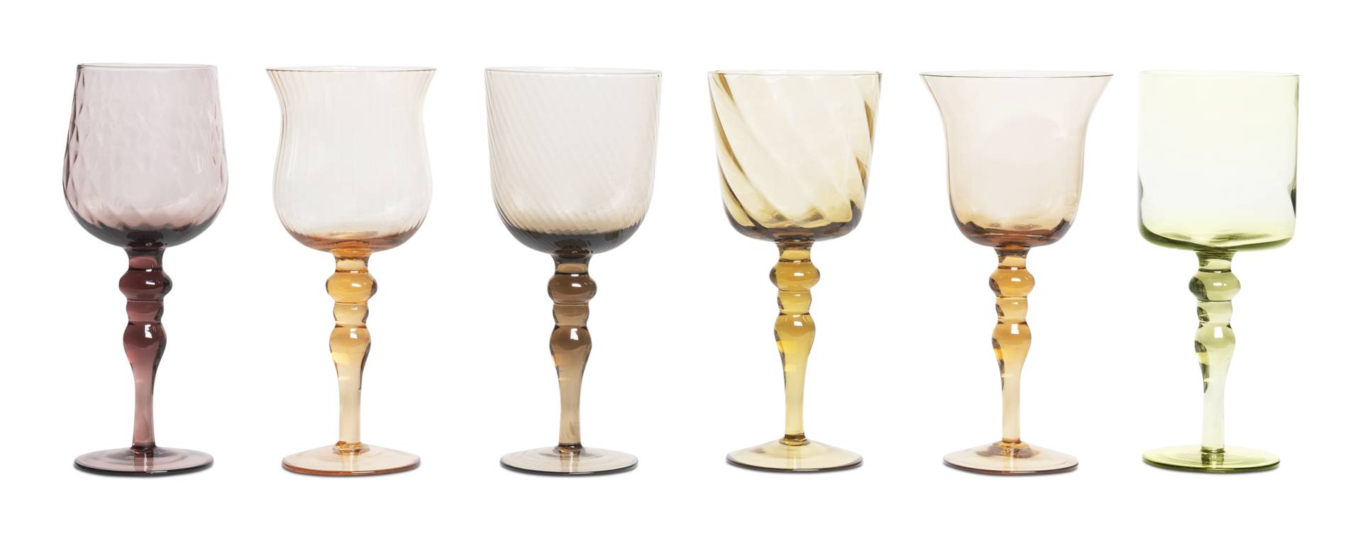 Weingläser 6er Set Bernstein Rosa Bitossi 20 cm Weingläser 6er Set Bernstein Rosa Bitossi 20 cm von Bitossi Ceramiche srl