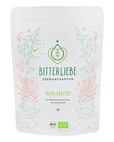 BitterLiebe® Teemanufaktur Mama Kräuter Bio Kräutertee lose für Mütter mit der Kraft der Bitterstoffe I Bitterkräuter, Fenchel, Anis, Kümmel uvm. (150g) von Bitterliebe