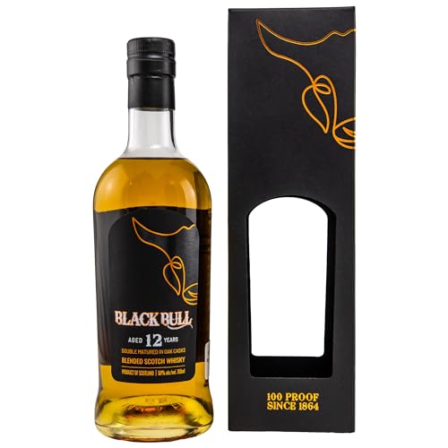 Black Bull | Blended Scotch Whisky | 12 Jahre gereift | Noten von Kirschen und Karamell | 700 ml | 50% vol. von Black Bull
