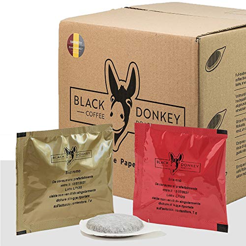 Black Donkey Coffee Roasters - 50 ESE Pads | Espresso Pods | Cialde (SORTENPACKUNG) von Black Donkey