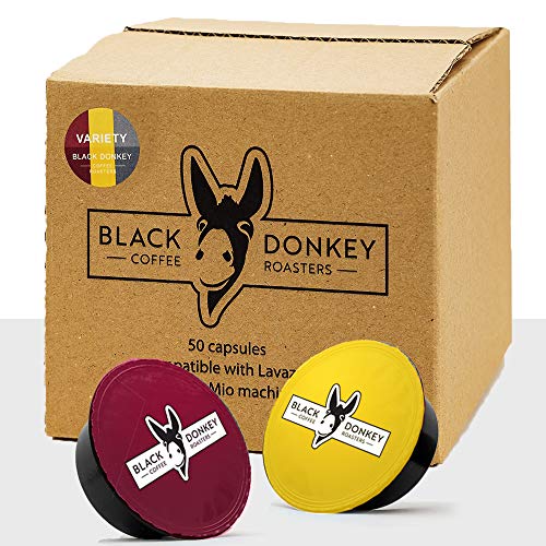 Black Donkey Coffee Roasters - 50 Lavazza A Modo Mio Kompatible Kaffeekapseln (SORTENPACKUNG) von Black Donkey