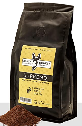 Black Donkey Coffee Roasters - 500g Gemahlener Röstkaffee - Kolumbianische Arabica von Black Donkey
