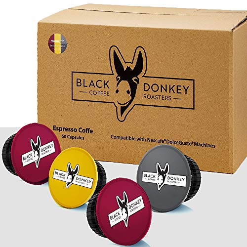 Black Donkey Coffee Roasters - 60 Dolce Gusto kompatible Kapseln (SORTENPACKUNG, 60 Kapseln, 60 Tassen) von Black Donkey