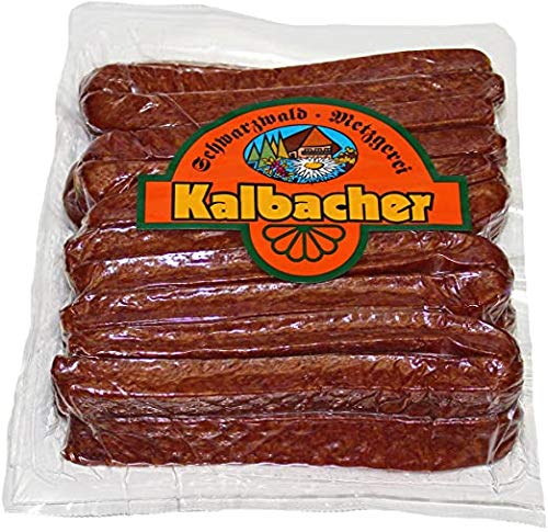 Schwarzwälder Kirschwasser-Landjäger - 10 Paar - Kalbacher Rohwürste - Hoher Anteil mageres Rindfleisch - Atmosphärenpackung - Hergestellt im Schwarzwald Schwarzwälder Kirschwasser-Landjäger - 10 Paar - Kalbacher Rohwürste - Hoher Anteil mageres Rindfleisch - Atmosphärenpackung - Hergestellt im Schwarzwald von Black Forest Goods