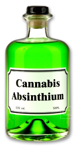 Cannabis Absinthium - Absinth mit Cannabis Aromen verfeinert - 0,5l - 55% vol. Alkohol von Black Leaf