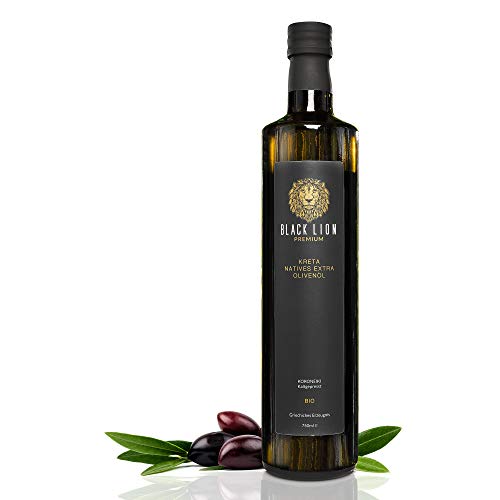 Black Lion Premium | Kreta - griechisches Bio Olivenöl Kaltgepresst, nativ extra | mild-fruchtig-lecker | frische Ernte,100% Koroneiki-Olive 750ml Black Lion Premium | Kreta - griechisches Bio Olivenöl Kaltgepresst, nativ extra | mild-fruchtig-lecker | frische Ernte,100% Koroneiki-Olive 750ml von Black Lion Premium