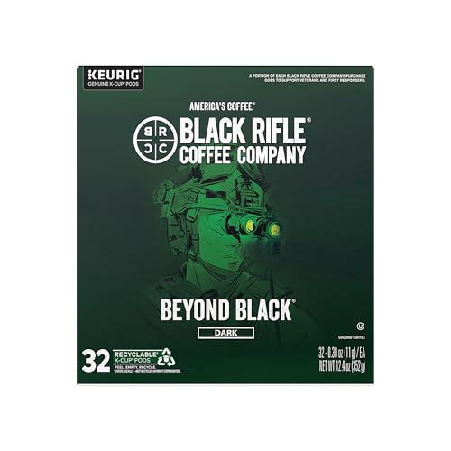 Black Rifle Coffee Company Single Serve Kaffeepads, Beyond Black, Dark Roast Coffee Pods, 32 Stück Black Rifle Coffee Company Single Serve Kaffeepads, Beyond Black, Dark Roast Coffee Pods, 32 Stück von Black Rifle Coffee Company