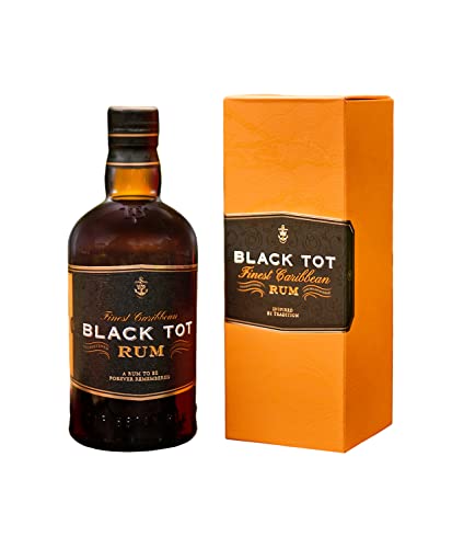 Black Tot | Rum | 700 ml | 46,2% Vol. | Blend aus verschiedenen Rums | Schwere Süße eines Navy Rums | Trockene Orangenschalen & Tannin | Tropischer Geruch | Mit Geschenkverpackung von Black Tot