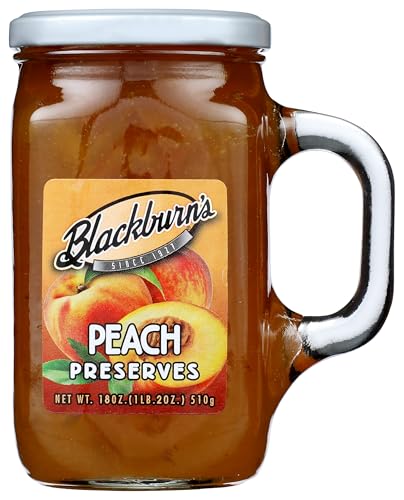 Blackburn's Preserves & Jellys Einmachglas mit wiederverwendbarem Henkel, 530 ml, (Pfirsichkonserven) von Blackburn's