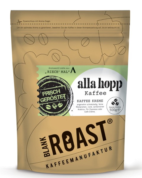 '''Alla hopp'' Cafe Creme Pfälzer Röstung' BLANK ROAST von Blank Roast Manufaktur Regional