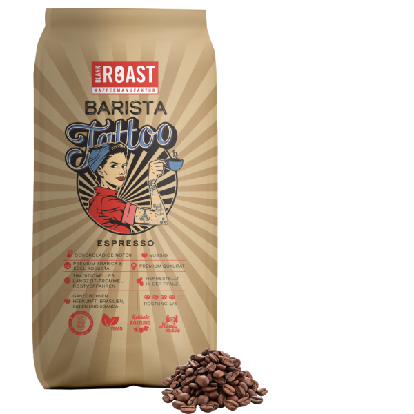 'Barista Tattoo Kaffee Espresso' BLANK ROAST von Blank Roast Manufaktur