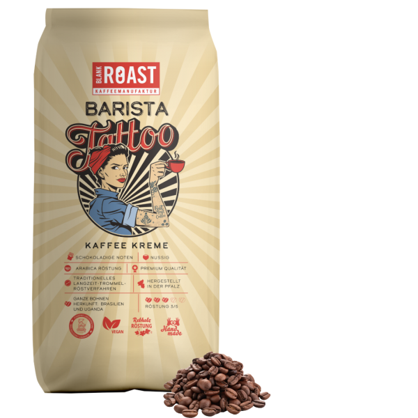 'Barista Tattoo Kaffee Kreme' BLANK ROAST von Blank Roast Manufaktur