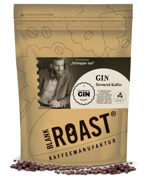 '''Gin'' Fass Kaffee als flavoured Cafe Creme' BLANK ROAST von Blank Roast Manufaktur