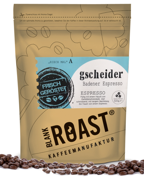 '''Gscheider'' Espresso Badener Röstung' BLANK ROAST von Blank Roast Manufaktur Regional