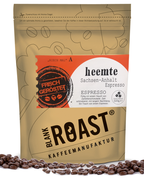 '''Heemte'' Espresso Sachsen-Anhalt Röstung' BLANK ROAST von Blank Roast Manufaktur Regional