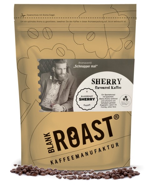 '''Sherry'' Fass Kaffee als flavoured Cafe Creme' BLANK ROAST von Blank Roast Manufaktur