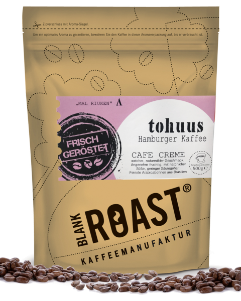 '''Tohuus'' Cafe Creme Hamburger Röstung' BLANK ROAST von Blank Roast Manufaktur Regional