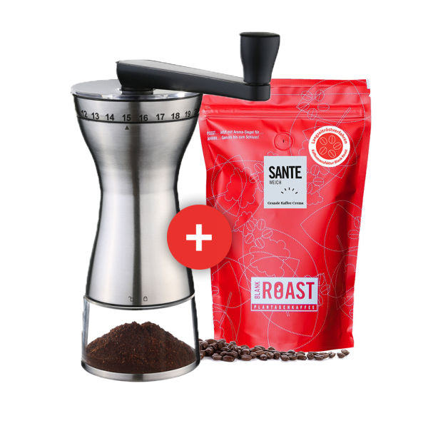 'Set Manaos Mühle mit Sante Arabica Kaffee' BLANK ROAST von Blank Roast & Zassenhaus