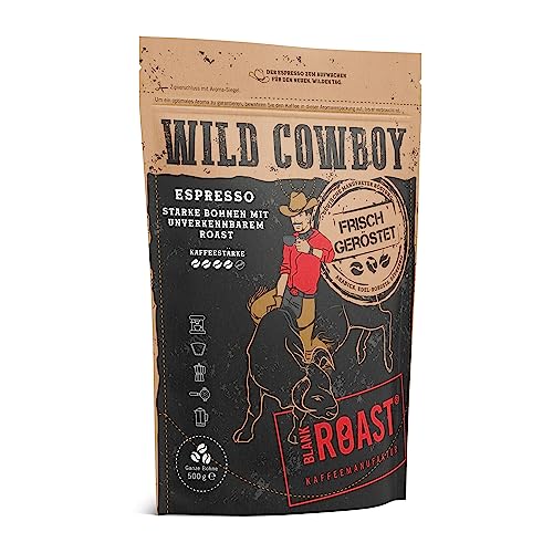 Blank Roast Wild Cowboy - Premium Espresso Bohnen - Gemahlen für Siebträger - 500g Packung von BLANK ROAST