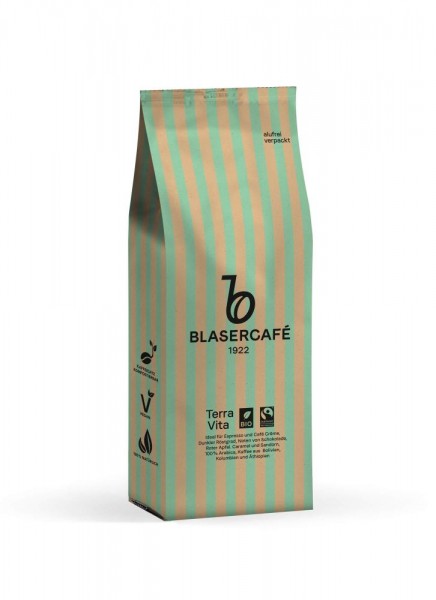Blasercafè Pura Vida - Bio&Fairtrade 250g Espresso Bohnen CH-BIO-006 von Blasercafé