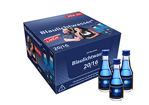 Blaulichtwasser - Blaulichtwasser 20/16-25er-Box - Likör 16% vol. Blaulichtwasser - Blaulichtwasser 20/16-25er-Box - Likör 16% vol. von Blaulichtwasser