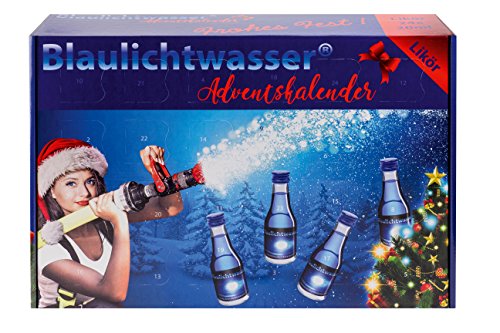 Blaulichtwasser - Blaulichtwasser Adventskalender - Motiv:"Schneegestöber" - Likör 16% vol. von Blaulichtwasser