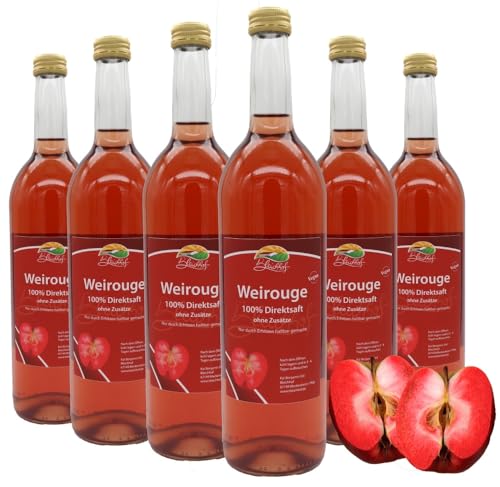 BLEICHHOF® Apfelsaft Weirouge - Direktsaft, vegan (6x0,72l) von Bleichhof