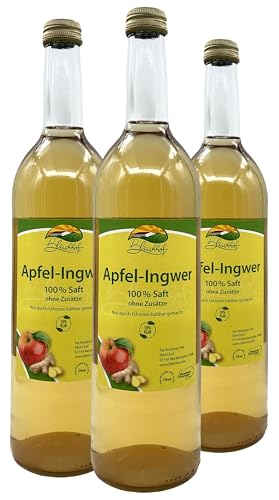 BLEICHHOF® Apfelsaft mit Ingwersaft - Direktsaft, vegan (3x 0,72l) von Bleichhof