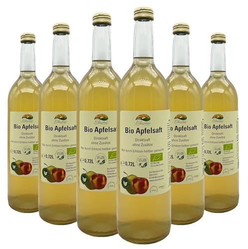 BLEICHHOF® Bio-Apfelsaft DE-ÖKO-006 - Direktsaft, vegan (6x0,72l) von Bleichhof