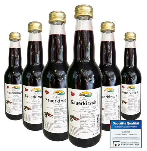 BLEICHHOF® Sauerkirschsaft - Direktsaft, vegan (6x0,3l) von Bleichhof