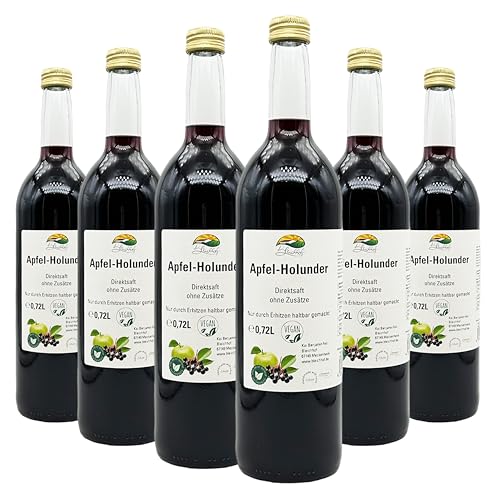BLEICHHOF® Apfel-Holunder - Direktsaft, vegan (6x0,72l) von Bleichhof