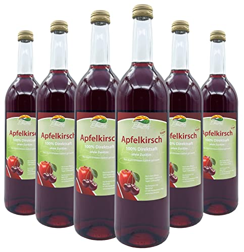 Bleichhof Apfel-Kirsch Direktsaft - 100% Direktsaft, naturrein und vegan, OHNE Zuckerzusatz, 6er Pack (6x 0,72l) von Bleichhof