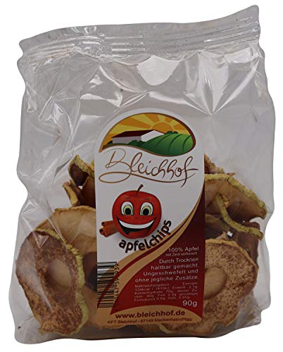 Bleichhof Apfelchips Zimt, vegan, 10er Pack (10x 90g) von Bleichhof