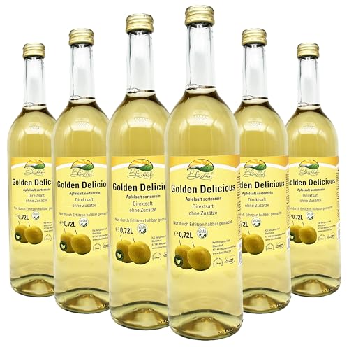 BLEICHHOF® Apfelsaft Golden Delicious - Direktsaft, sortenrein, vegan (6x0,72l) von Bleichhof