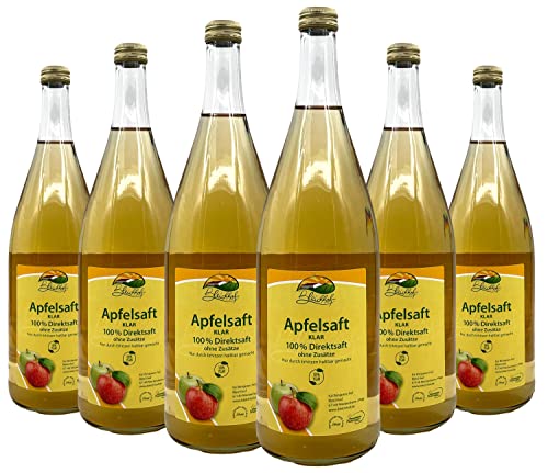 Bleichhof Apfelsaft klar - 100% Direktsaft, naturrein und vegan, OHNE Zuckerzusatz, 6er Pack (6x 0,95l) von Bleichhof