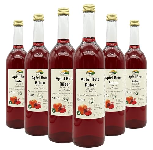 Bleichhof Apfelsaft mit Rote-Rüben Saft - 100% Direktsaft, naturrein und vegan, OHNE Zuckerzusatz, 6er Pack (6x 0,72L) von Bleichhof