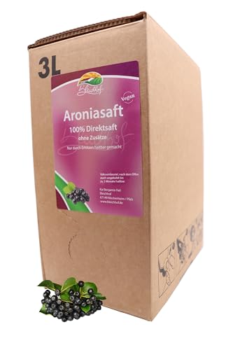 BLEICHHOF® Aroniasaft - Direktsaft, vegan, Bag-in-Box (1x3l Saftbox) von Bleichhof