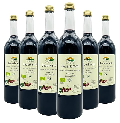 BLEICHHOF® Bio Sauerkirschsaft DE-ÖKO-006 - Direktsaft, vegan (6x0,72l) von Bleichhof
