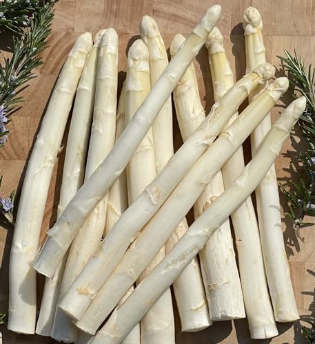 Bleichhof Bleichspargel (geschält und vakuumiert) - besonders lecker » aus eigenem Anbau « 100% naturbelassen - Premium-Qualität - erstklassiges gesundes Gemüse - violette Spitzen - 2 kg von Bleichhof
