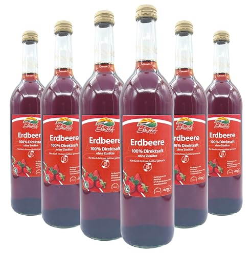 BLEICHHOF® Erdbeersaft - Direktsaft, vegan (6x0,72l) von Bleichhof