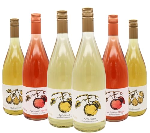 BLEICHHOF® Mixkarton Wein 2x Apfelwein Herrgottsacker, 2x Apfelwein Rouge, 2x Quittenwein 11,5% vol. (6x1L) von Bleichhof