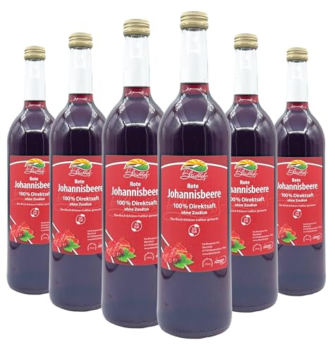 BLEICHHOF® Roter Johannisbeersaft - Direktsaft, vegan (6x0,72l) von Bleichhof