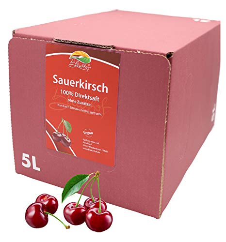 Bleichhof Sauerkirschsaft - 100% Direktsaft OHNE Zuckerzusatz, Bag in box (1x 5l) von Bleichhof