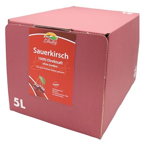 BLEICHHOF® Sauerkirschsaft - Direktsaft, vegan, Bag-in-Box (1x5l) von Bleichhof